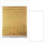 Declaration of Independence of the 13 United States of America of 1776, 1823 by American School