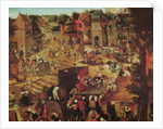 Kermesse with Theatre and Procession by Pieter the Younger Brueghel
