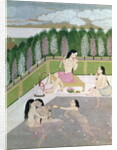 Girls Bathing, Pahari Style, Kangra School, Himachel Pradesh, 18th century by Indian School