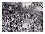 The Continental Army Marching Down the Old Bowery, New York, 25th November 1783 by Howard (after) Pyle