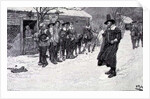 The Puritan Governor Interrupting the Christmas Sports by Howard Pyle