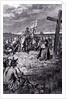 Jacques Cartier Setting up a Cross at Gaspe by Howard Pyle