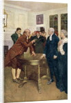 A Committee of Patriots Delivering an Ultimatum to a King's Councillor by Howard (after) Pyle
