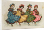 Four Young Girls with Muffs by Florence Hardy