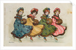 Four Young Girls with Muffs by Florence Hardy