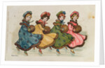 Four Young Girls with Muffs by Florence Hardy