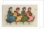 Four Young Girls with Muffs by Florence Hardy