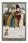 Sunday Morning, Victorian card by Florence Hardy