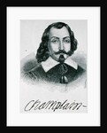 Samuel de Champlain illustration from Volume IV of 'Narrative and Critical History of America', 1886 by English School
