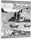 The Landing of Christopher Columbus , from Vol II of 'The Narrative and Critical History of America', edited by Justin Winsor, London, 1886 by English School
