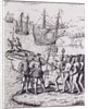 Columbus at Hispaniola by Theodor de Bry