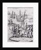 Columbus at Hispaniola by Theodor de Bry