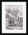 Columbus at Hispaniola by Theodor de Bry