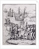Columbus at Hispaniola by Theodor de Bry