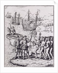 Columbus at Hispaniola by Theodor de Bry