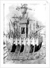 Medieval galley warship by Italian School