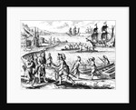 English Trading with Indians of the West Indies by Jacques (d.1587/88) (after) Le Moyne