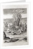 Indians praying around a fire, engraving from Hariot's 'A Briefe and True Report of...Virginia', 1590, engraved by Theodor de Bry by John White