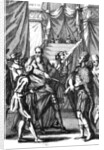 Cortes and Montezuma II made prisoner in 1519, 1691 by American School
