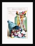 Christmas Sweets, Victorian postcard by English School