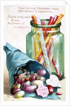 Christmas Sweets, Victorian postcard by English School