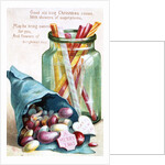 Christmas Sweets, Victorian postcard by English School