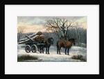 The Timber Wagon in Winter by Anonymous Anonymous