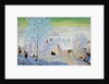Skiers, 1919 by Boris Mikhailovich Kustodiev