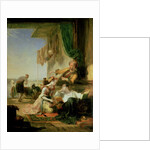 Lord Byron Reposing in the House of a Fisherman, Having Swum the Hellespont, 1831 by William Allan