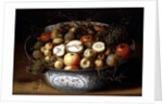 Still Life of Fruit in a Porcelain Bowl by Osias the Elder Beert