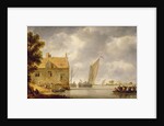 Builders Repairing a House by a River by Bonaventura Peeters