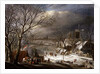 A Wedding Party by a Frozen River by Gerrit van Battem