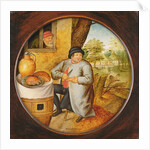 The Man who Cuts Wood and Meat with the Same Knife by Pieter the Younger Brueghel