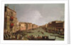 A Regatta on the Grand Canal by Antonio Canaletto