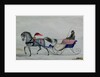 Horse Drawn Sleigh by School Russian