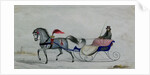 Horse Drawn Sleigh by School Russian
