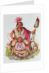 Keokuk or 'Watchful Fox', Chief of the Sauks and Foxes, and his Son, Musewont or 'Long-haired Fox', c.1837 by Charles Bird King