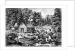 The Pioneer's Home on the Western Frontier, pub. by Currier & Ives, 1867 by American School