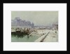Ile de la Cite Under Snow by Gustave Madelein
