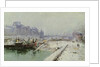 Ile de la Cite Under Snow by Gustave Madelein