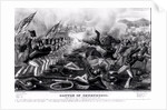 Battle of Churubusco, Fought Near the City of Mexico, 20th August 1847, engraved and published by Nathanial Currier 1847 by American School