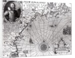 Map of the Coast of New England, Observed and Described by Captain John Smith 1614 by Simon de Passe
