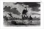 Arrival of the English at Roanoke, 1587, from Justin Winsor's 'Narrative and Critical History of America', 1831 by American School