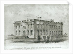 The President's House After its Destruction by the British, from Watterson's 'New Guide to Washington' by American School