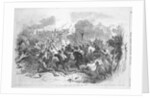 The Battle at Bull Run: The Gallant Sixty-Ninth N.Y.S.M. Assaulting a Rebel Battery Masked with Bushes and Carrying it at the Point of the Bayonet by American School