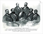 The First Colored Senator and Representatives, in the 41st and 42nd Congress of the United States, pub. by Currier & Ives, 1872 by American School