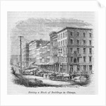 Raising a block of buildings in Chicago by American School