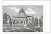 Southern view of the State House in Boston on Beacon Street by American School