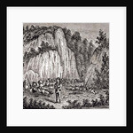 Connecticut Soldiers Reposing on Porter's Rock before Attacking the Pequot Fort by John Warner Barber