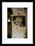 Defaced frescoes in the Church of the Panayia by Greek Greek